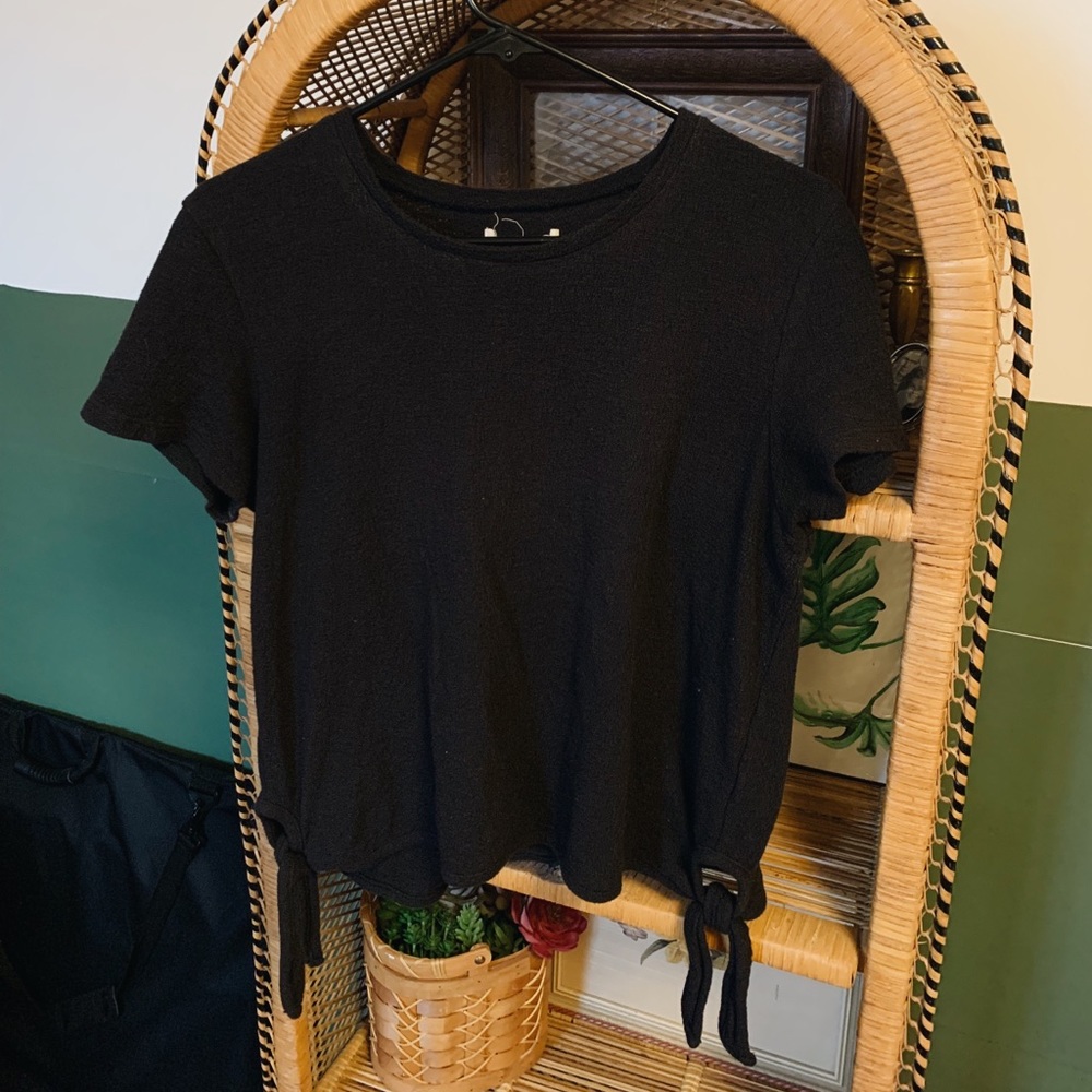 Madewell Texture & Thread Black Top